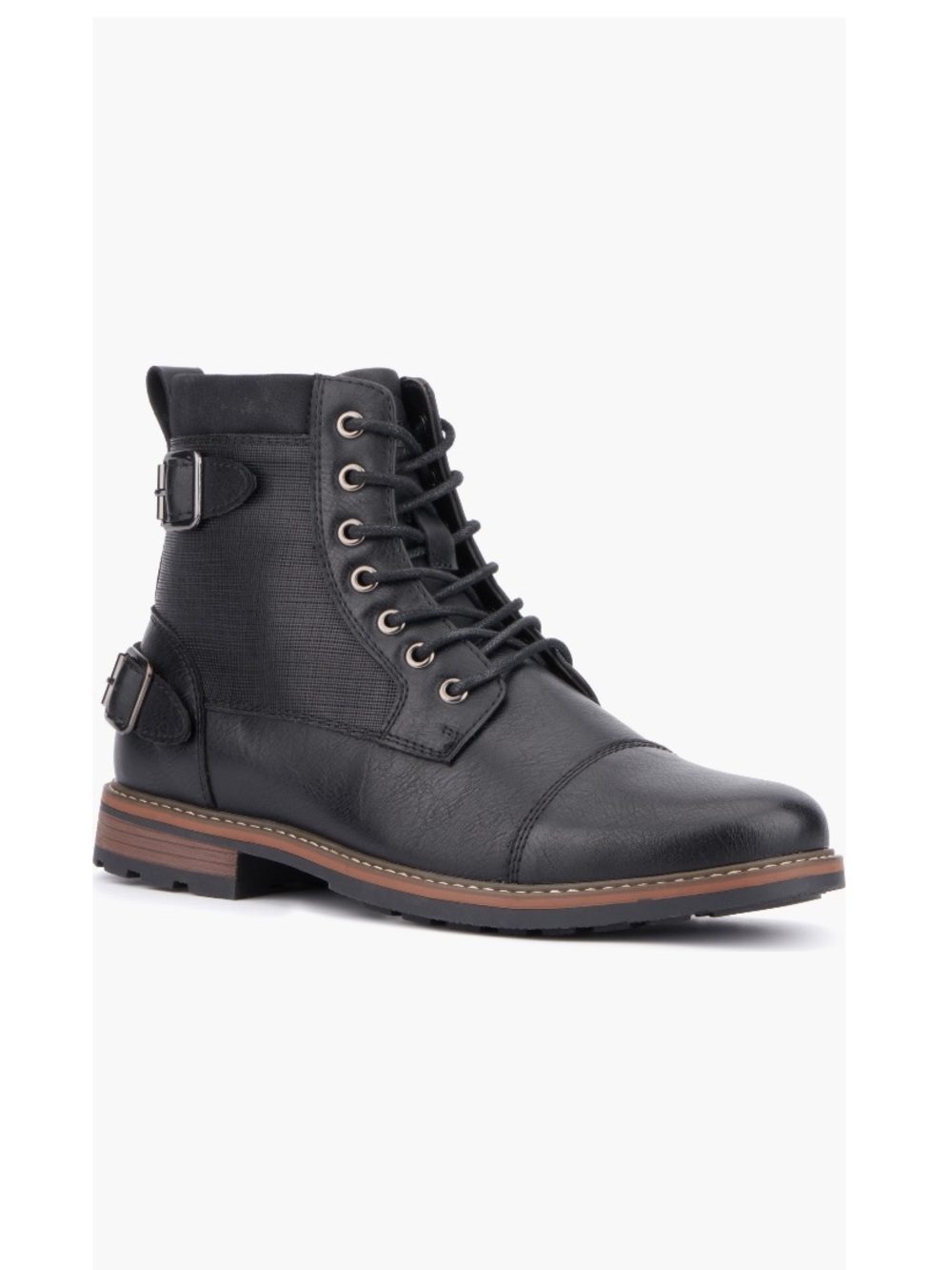 RESERVE FOOTWEAR Emmett CapToe Boot Black With Tan Accent Men’s Size 10